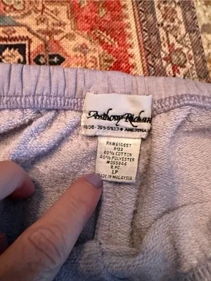 Vintage Anthony Richards Lavender SweatSuit Pants Top Size LP L Large Petite thumbnail 5