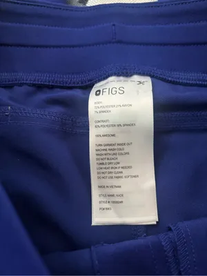 Figs Women High Rise Slim Pants in size XS in Deep Royal blue NWOT thumbnail 8