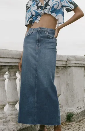 Denim Pencil Skirt thumbnail 4