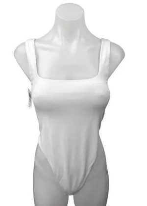 NEW Aritzia Babaton Contour High Leg Square Neck Sleeveless Bodysuit Top Size M thumbnail 1