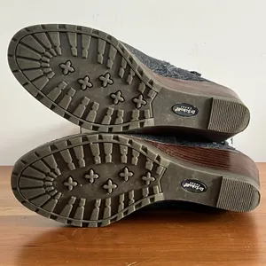 Dr Scholls Boots Womens‎ 7.5 M Darcy Casual Side Zip Wedge Bootie Gray Fabric thumbnail 7
