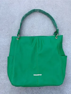 NWOT Montana West Kelly Green Large Hobo Shoulder Bag Matching Wallet thumbnail 1