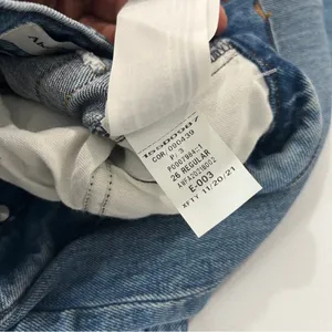 Abercrombie Curve‎ Love The 90s Straight Ultra High Rise Crisscross Waist Jean Size 2 thumbnail 10
