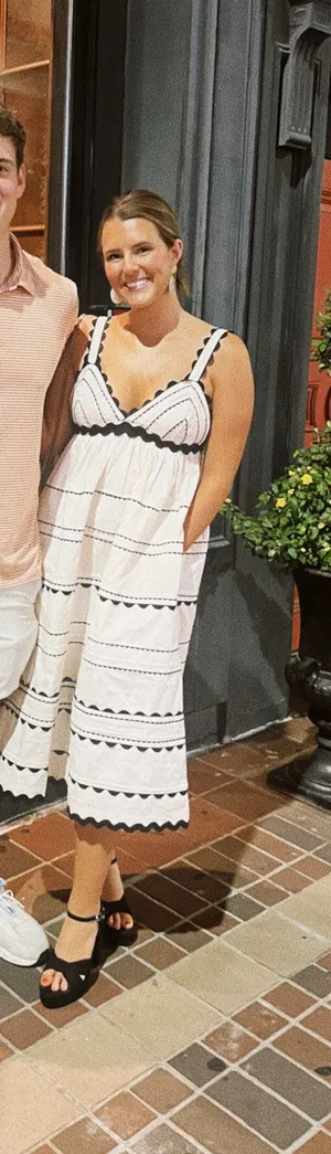 These Three Boutique black ric rac midi dress thumbnail 1