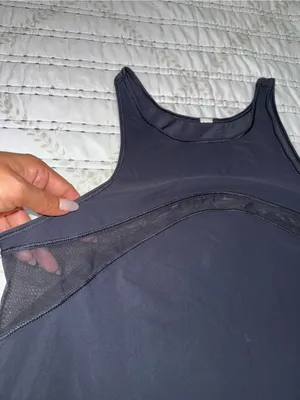 Lululemon Womens Black Mesh Panel Relaxed Yoga Workout Tank Top Estimated Size 8 thumbnail 7