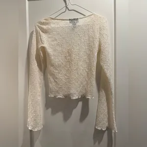 Just Polly‎ Ivory Lace Long Sleeve Top Size Small thumbnail 2