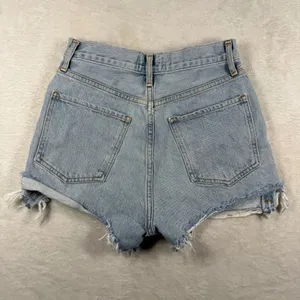 AGOLDE Parker High Rise Cut Off Denim Shorts Light Wash Blue A083E-811 Size 26 thumbnail 9