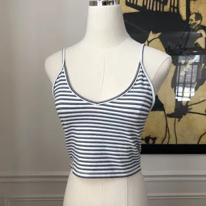 Aritzia Talula Black Stripe Crop Top Tank XS thumbnail 2