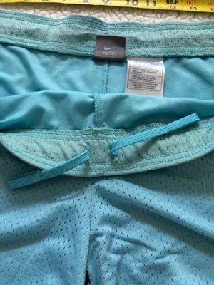 Nike Dri-FIT Turquoise Teal Blue Layered Mesh Running Athletic Short M Workout thumbnail 6