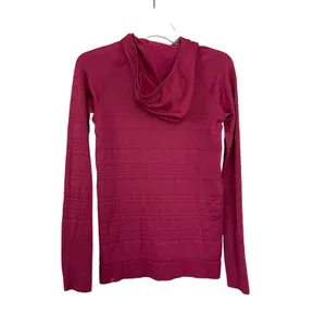 Lululemon Rest Less Hoodie Magenta Pink Textured Seamless Thumbholes 8 thumbnail 4