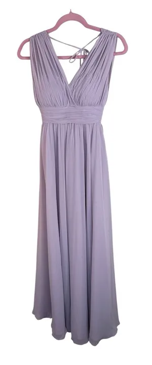 Morilee Purple Lavender Chiffon Maxi Bridesmaid Dress Womens XS Formal Prom thumbnail 1