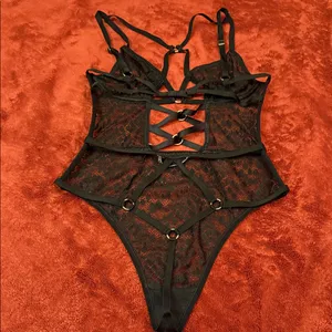 Elegant Black Lace Bodysuit thumbnail 2