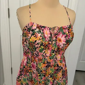 H&M Smocked Floral Cotton Dress thumbnail 5