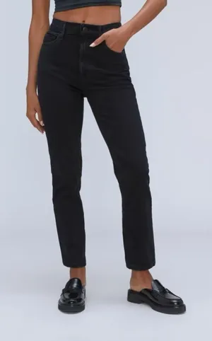 Everlane‎ The Original Cheeky Jean in Black Size 26 Crop thumbnail 1