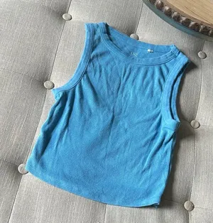 PACSUN Basics Baby Blue‎ Ribbed Tank Size XS thumbnail 1