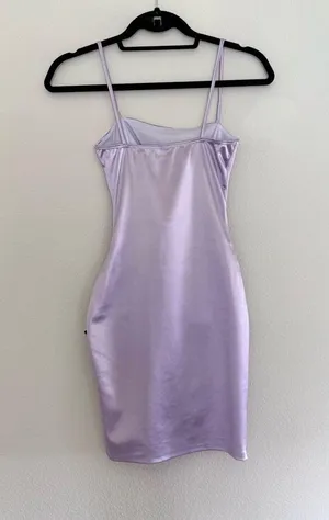 Windsor Purple Satin Tank Dress thumbnail 3