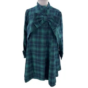 Chicwish Green Tartan Dolly Dress Coat plaid green blue‎ sz M thumbnail 3