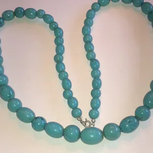 Vintage Lucite Turquoise Beaded Boho Necklace thumbnail 2