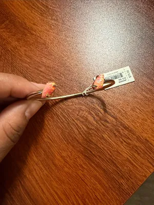 NWT Retired Kendra Scott Jackson Gold Coral Kyocera Opal Cuff Bracelet thumbnail 3