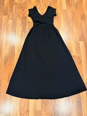 Cotton Short-Sleeve Maxi Dress thumbnail 8