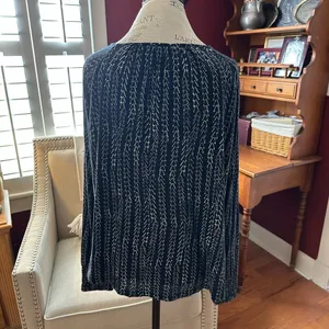 Lucky Brand Black and White Patterned Blouse thumbnail 2