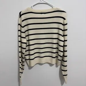 A New Day Striped button up cardigan sweater medium thumbnail 2