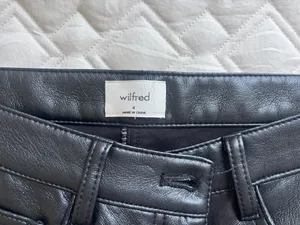 Aritzia Wilfred Faux Leather Straight Pants thumbnail 4