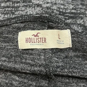 Hollister Dark Gray Jersey Long Sleeve Scoop Neck Fit & Flare Sweater Dress Sz L thumbnail 4