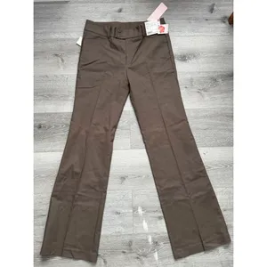 Vintage Y2K Uniqlo Style Up Flare Pants Women's 28 Dark Brown NWT Japan thumbnail 2
