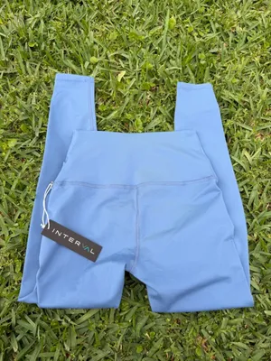 Interval Active Leggings Small Dusty Blue Cross Over High Rise NWT thumbnail 5