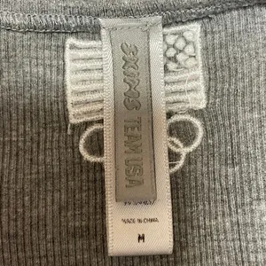 SKIMS Team USA Women's Gray Sleeveless Graphic Print Ribbed Knit Tank Top Size M thumbnail 4