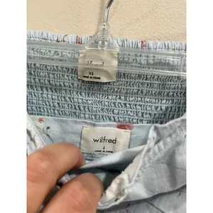 Aritzia Wilfred‎ Chariot Linen Two Piece Set Blue Cottagecore XS Floral thumbnail 6