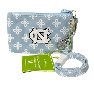Vera Bradley Collegate Collection North Carolina Tarheels Blue Fabric Pouch NEW thumbnail 1