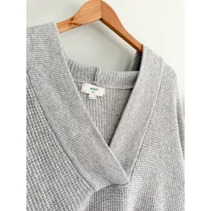Aerie | EUC CozyUp Waffle Sweater Hoodie in Gray Oversized | Sz M thumbnail 6