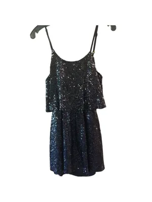 Tobi Shimmer Cut-out Spaghetti Strap Mini Dress, Size S thumbnail 3