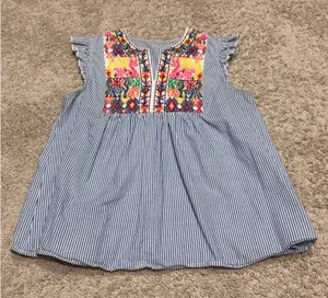 Multicolor Blouse Blue Size XS thumbnail 1