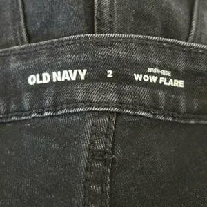 Old Navy Black Super Flare High Rise Denim Jeans‎ Size 2 thumbnail 3