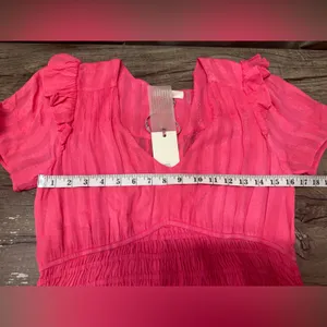Love Shack Fancy- Rena Dress- Watermelon Ice size large‎ NWT thumbnail 6