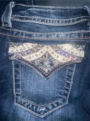 Miss Me Western Rodeo Cowgirl Denim Rhinestone Bootcut Jeans! thumbnail 7