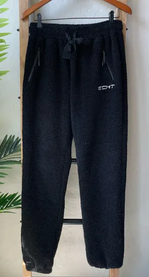 ECHT Black Sherpa Track Joggers thumbnail 1