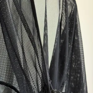 Mesh Beachy Relaxed Moody Goth Sheer Coverup Dress OS Black thumbnail 8