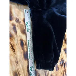 Gallery Coat Sz Large Black‎ Faux Fur Hooded Luxurious City Formal Designer thumbnail 7