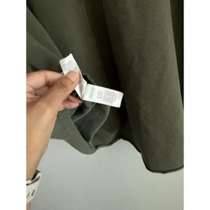 Aerie Down to Earth Crewneck Sweatshirt Olive Green Oversized Boho Lounge Small thumbnail 6