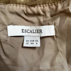 Escalier Light Brown‎ Faux Fur Vest Open Front Mob Wife Luxury Chic US Size 8 thumbnail 3