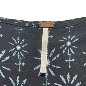 Free People Down by the Bay Navy Blue Tunic Dress XS thumbnail 6