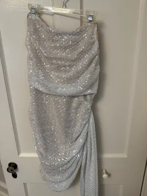 FashioNova White Sequin Mini Dress thumbnail 3