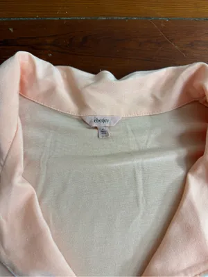 Eberjay Gisele Tencel Modal Short Sleeve Pajama Top Peach Sz Small 💛🍄 thumbnail 7