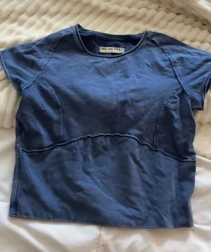 free people blue crop top  thumbnail 1