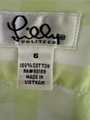 Vintage Lilly Pulitzer Gingham Green Button Up Shirt. Size 6 thumbnail 8