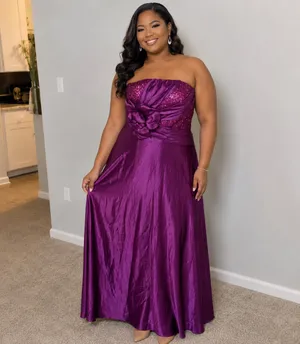 Jessica McClintock strapless evening dress thumbnail 3